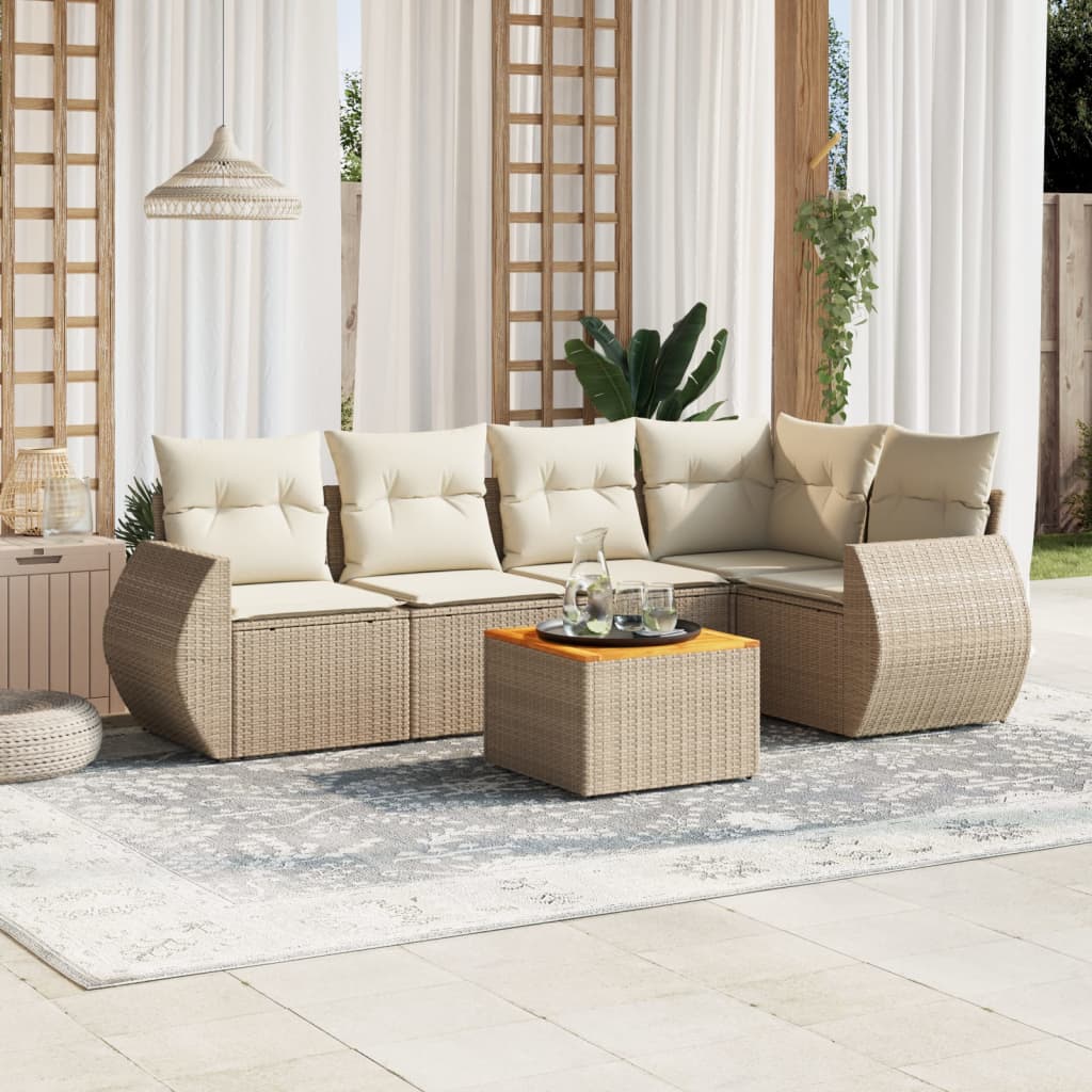 Loungegrupp Med Dynor 6 Delar Svart Konstrotting