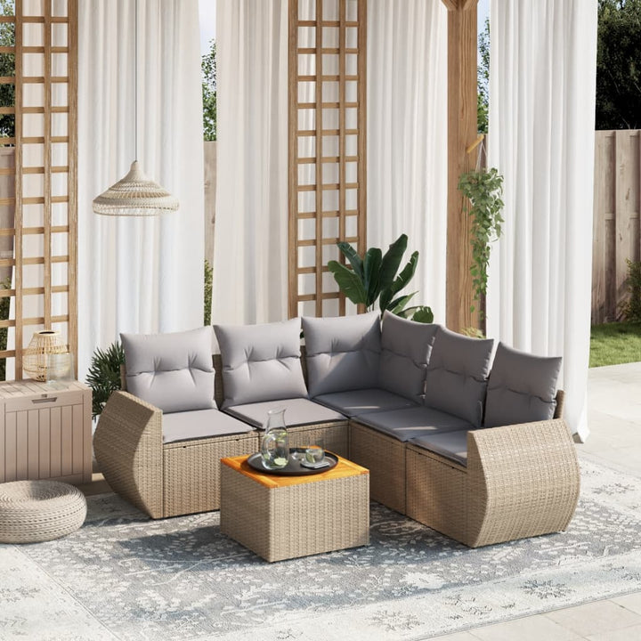 Loungegrupp Med Dynor 6 Delar Svart Konstrotting
