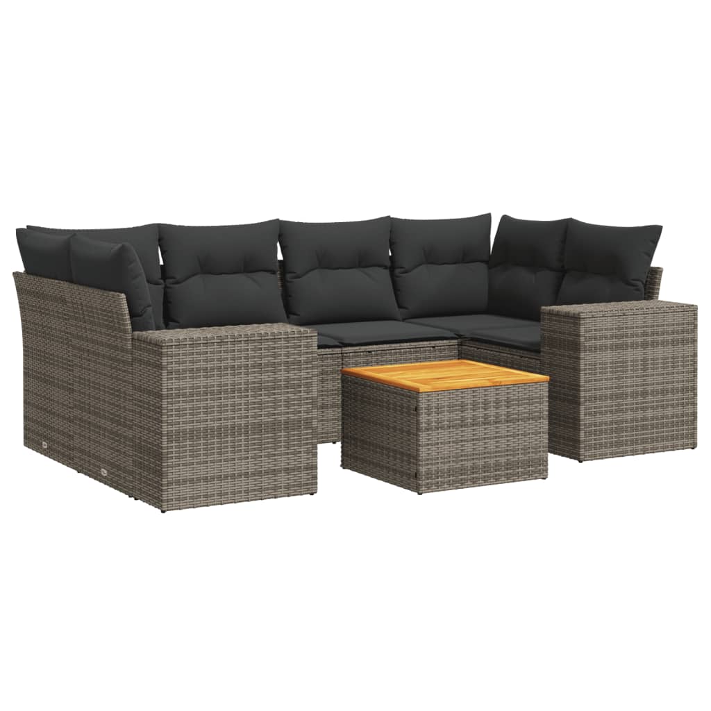 Soffgrupp För Trädgården Med Dynor 7 Delar Konstrotting