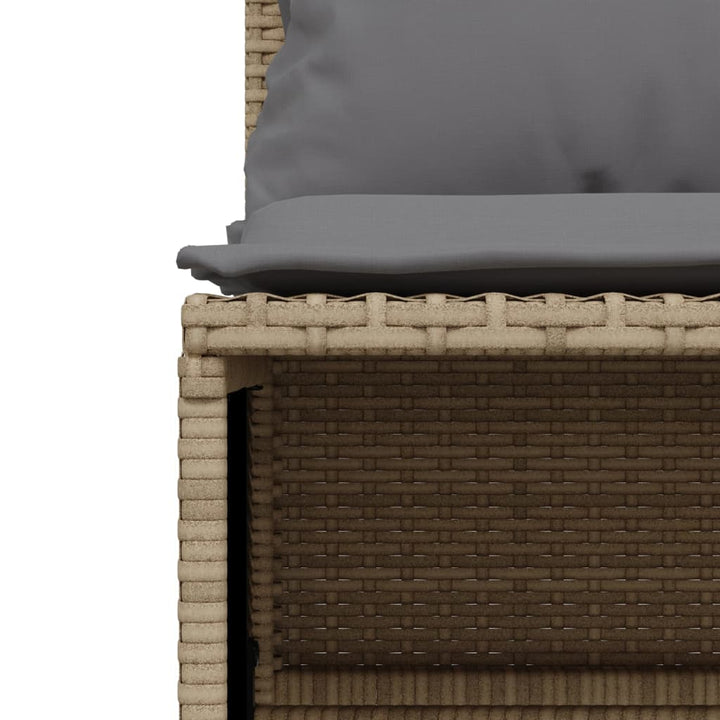 Soffgrupp För Trädgården Med Dynor 5 Delar Beige Konstrotting