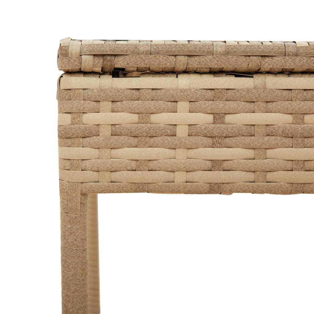 Solsängar 2 St Med Tak Och Bord Beige Konstrotting