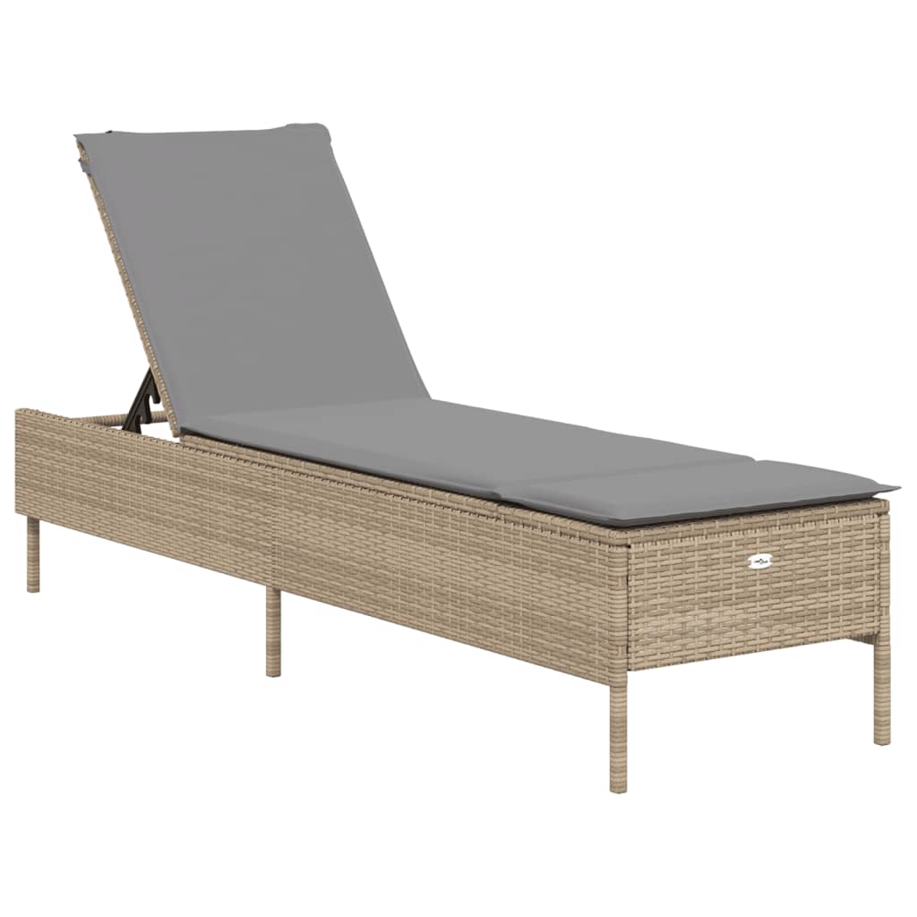 Solsängar Med Dynor 2 St Beige Konstrotting