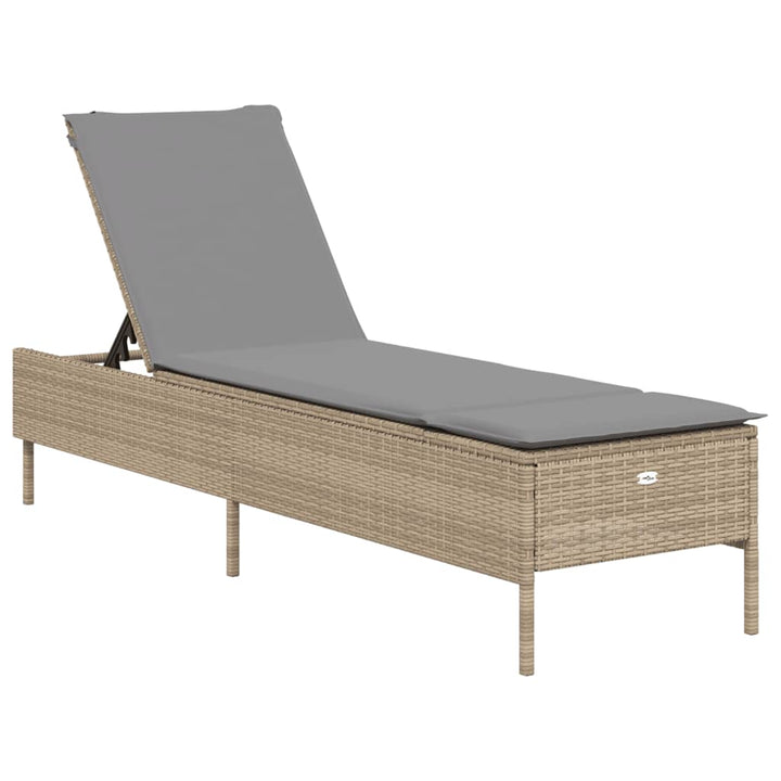 Solsängar Med Dynor 2 St Beige Konstrotting