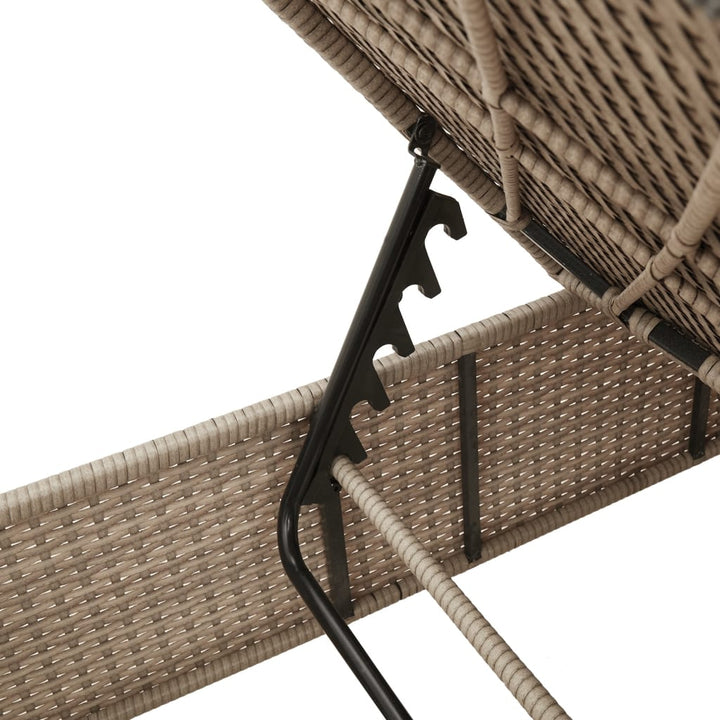 Solsängar Med Dynor 2 St Beige Konstrotting