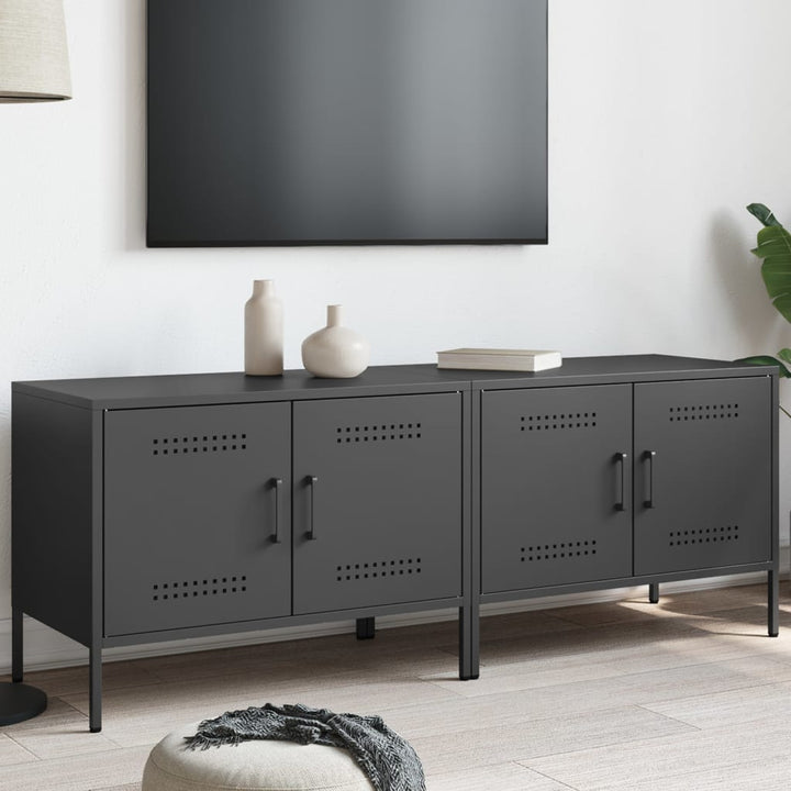 Tv-Bänk 2 St 68X39X50,5 Cm Stål
