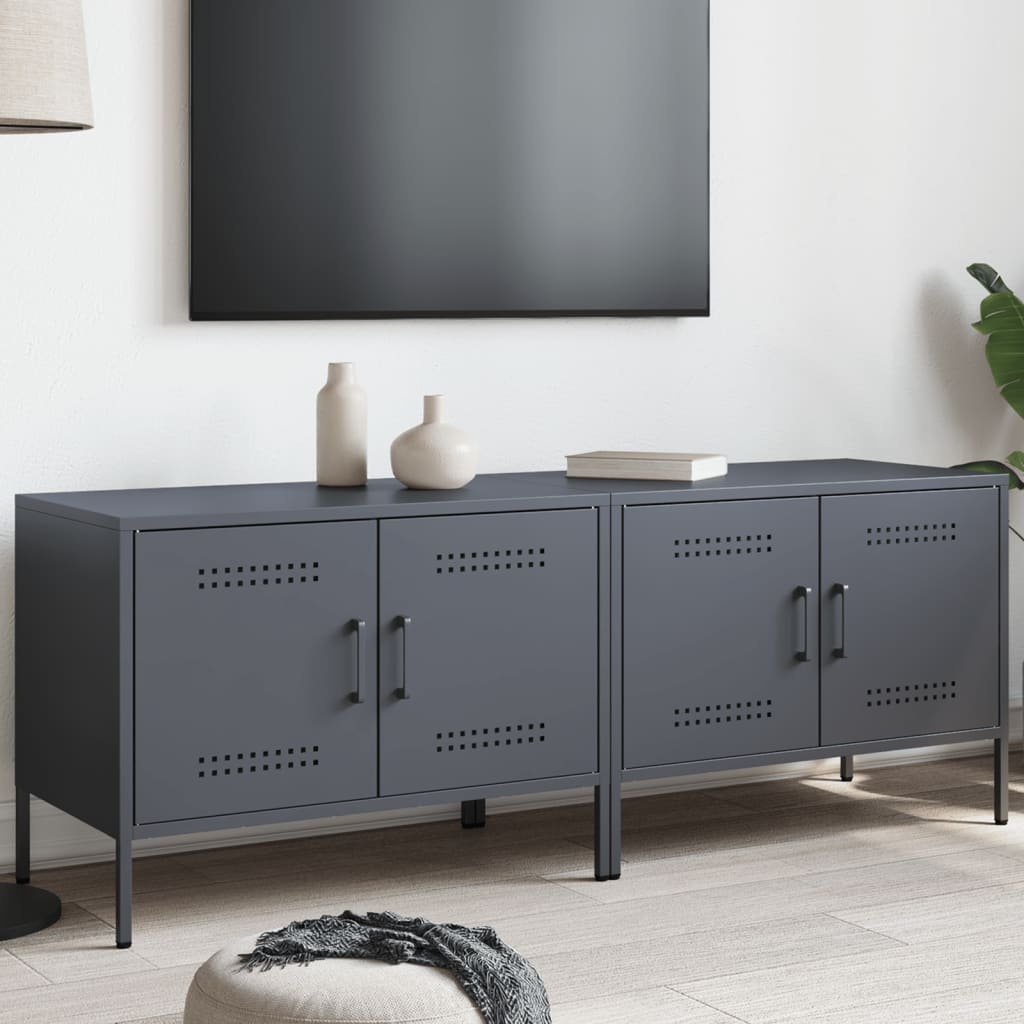 Tv-Bänk 2 St 68X39X50,5 Cm Stål