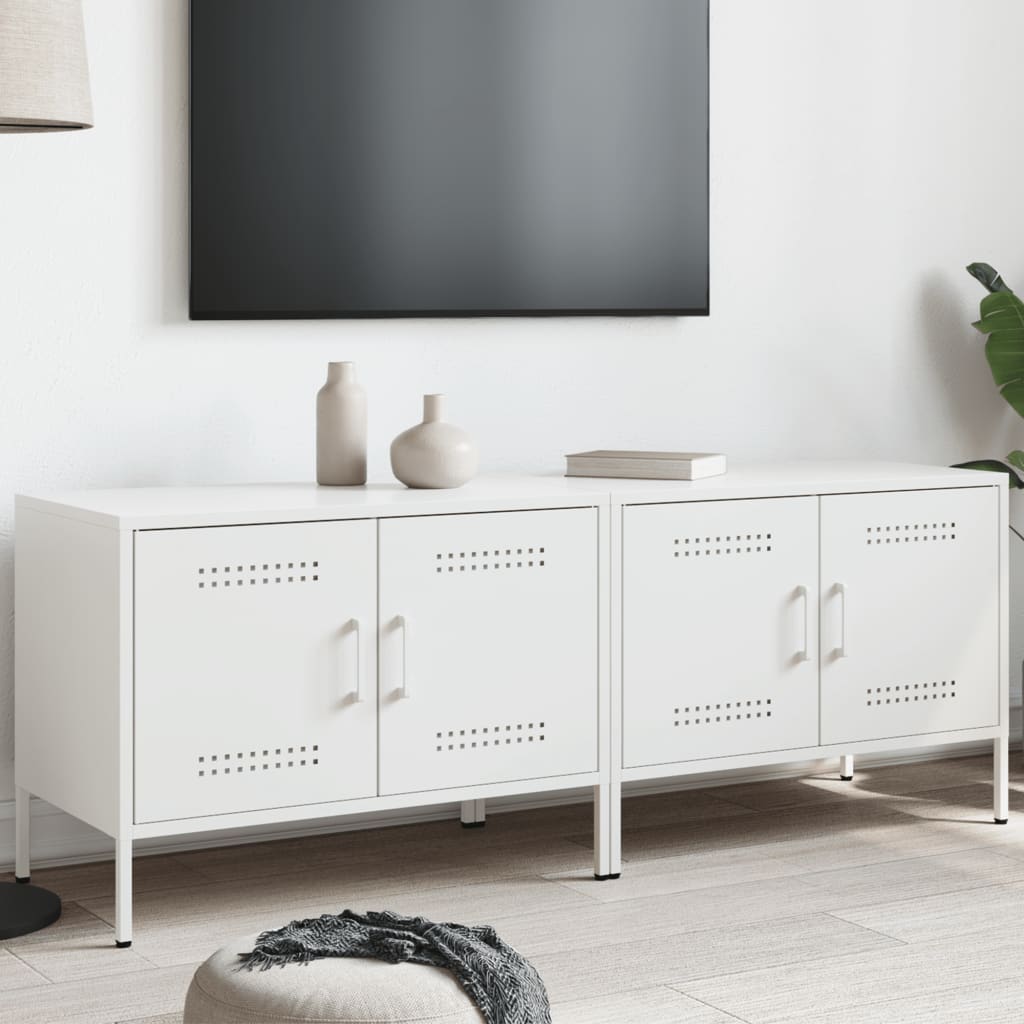 Tv-Bänk 2 St 68X39X50,5 Cm Stål