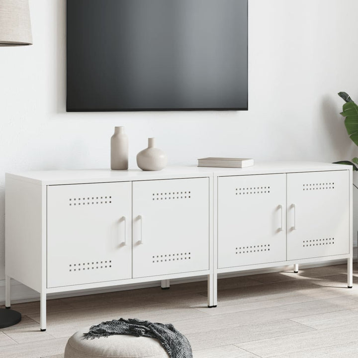 Tv-Bänk 2 St 68X39X50,5 Cm Stål
