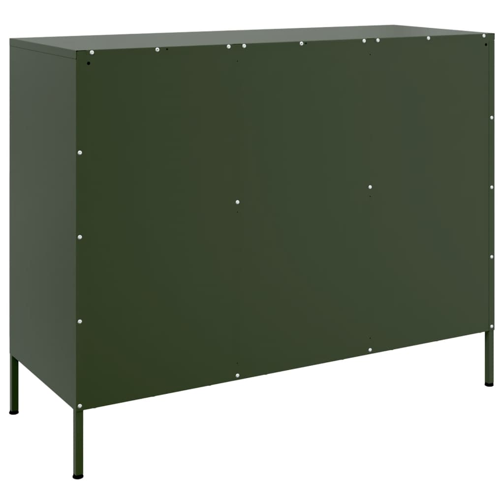Skåp Oliv 100,5X39X79 Cm Stål
