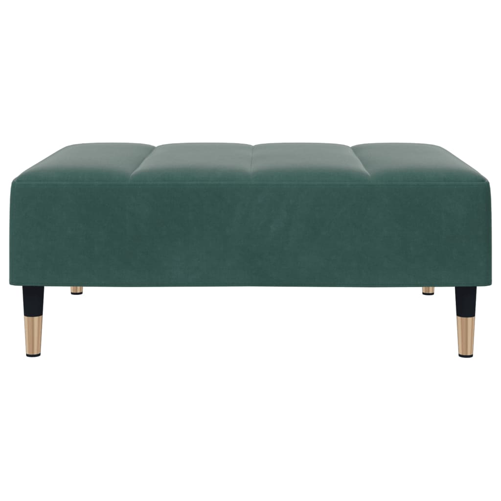 Bäddsoffa 2-Sits Med Fotpall Sammet