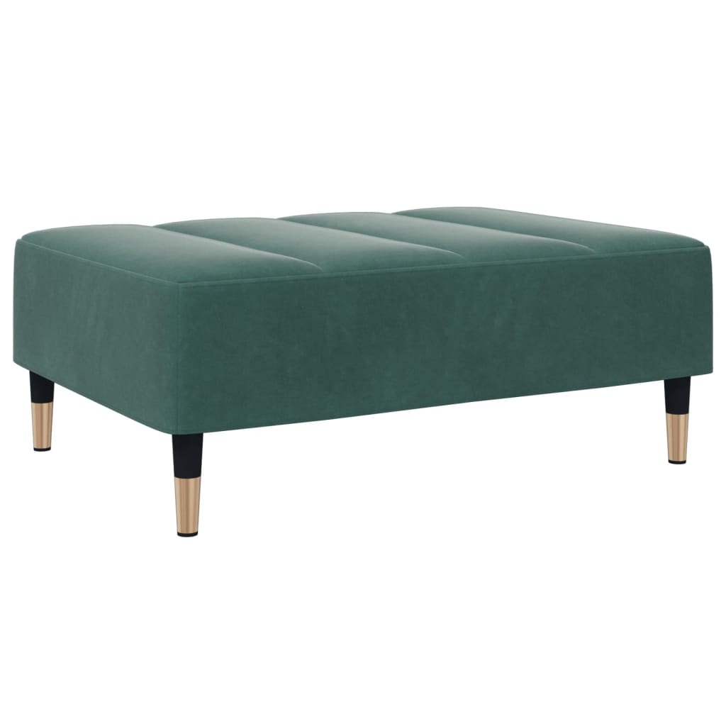 Bäddsoffa 2-Sits Med Fotpall Sammet