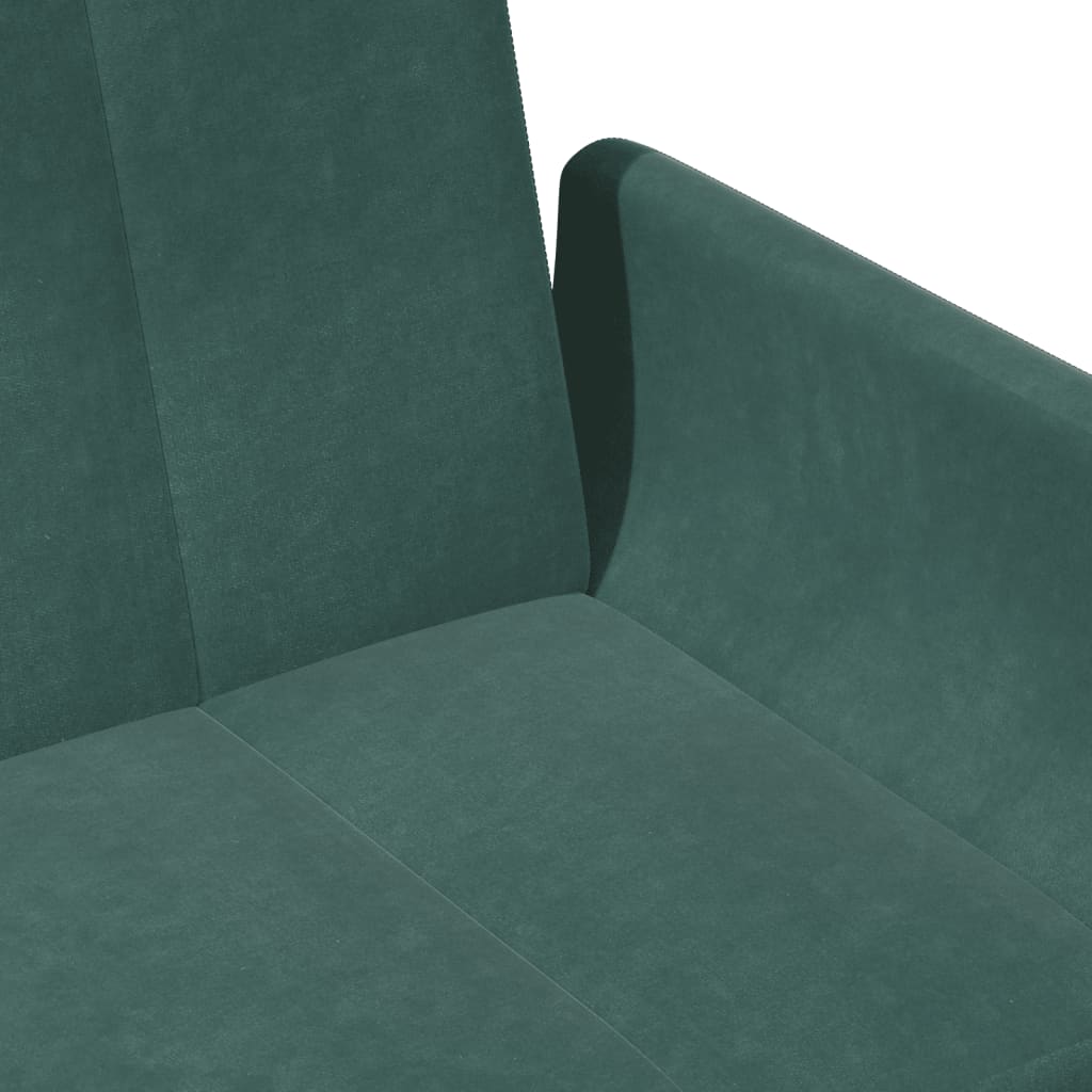 Bäddsoffa 2-Sits Med Fotpall Sammet