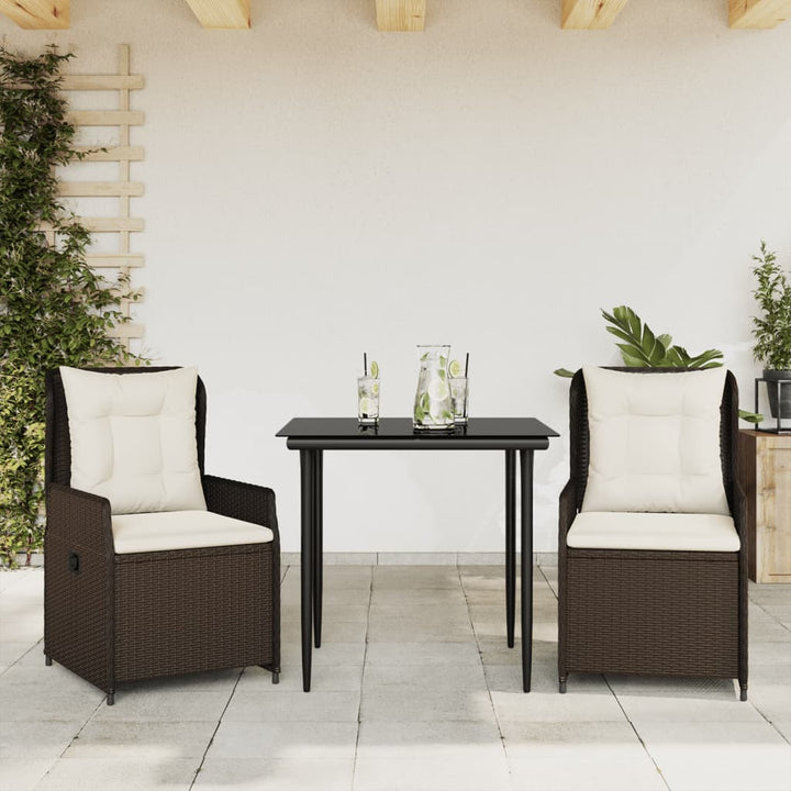 Matgrupp För Trädgården Med Dynor 5 Delar Beige Konstrotting