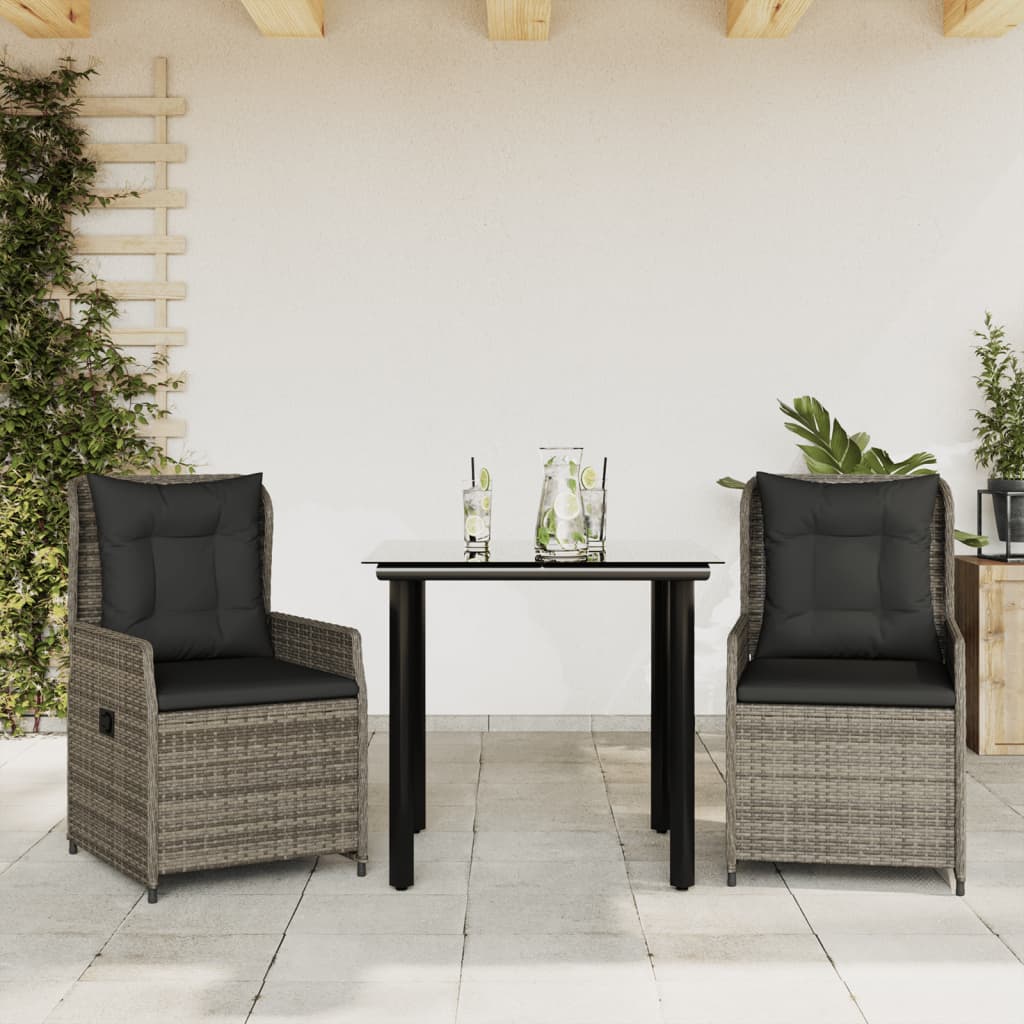 Matgrupp För Trädgården Med Dynor 3 Delar Konstrotting