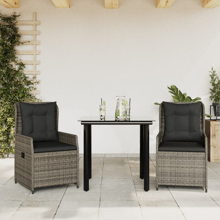 Matgrupp För Trädgården Med Dynor 3 Delar Konstrotting