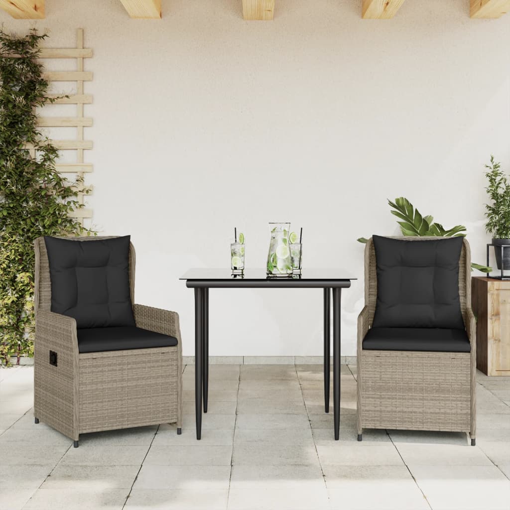 Matgrupp För Trädgården Med Dynor 5 Delar Beige Konstrotting