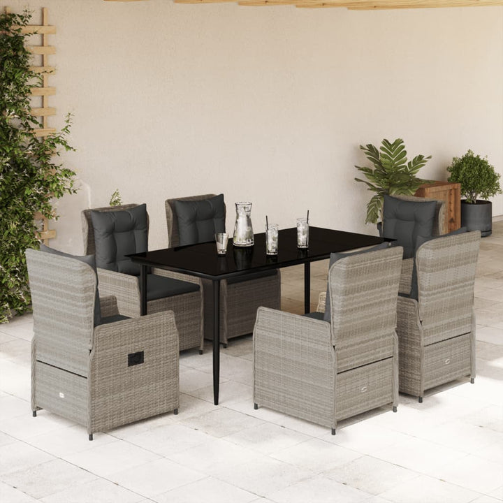 Matgrupp För Trädgården Med Dynor 5 Delar Beige Konstrotting