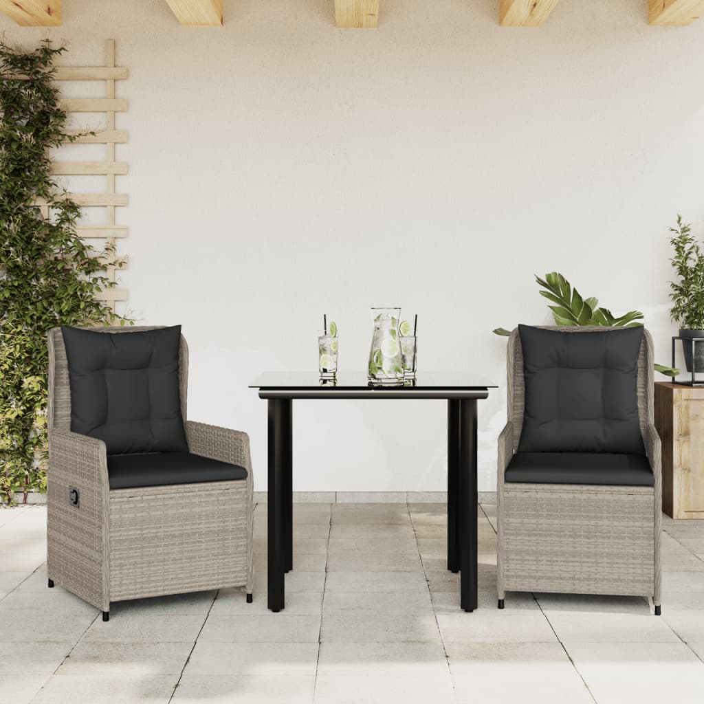 Matgrupp För Trädgården Med Dynor 3 Delar Konstrotting