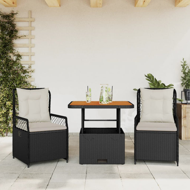 Matgrupp För Trädgården Med Dynor 5 Delar Beige Konstrotting