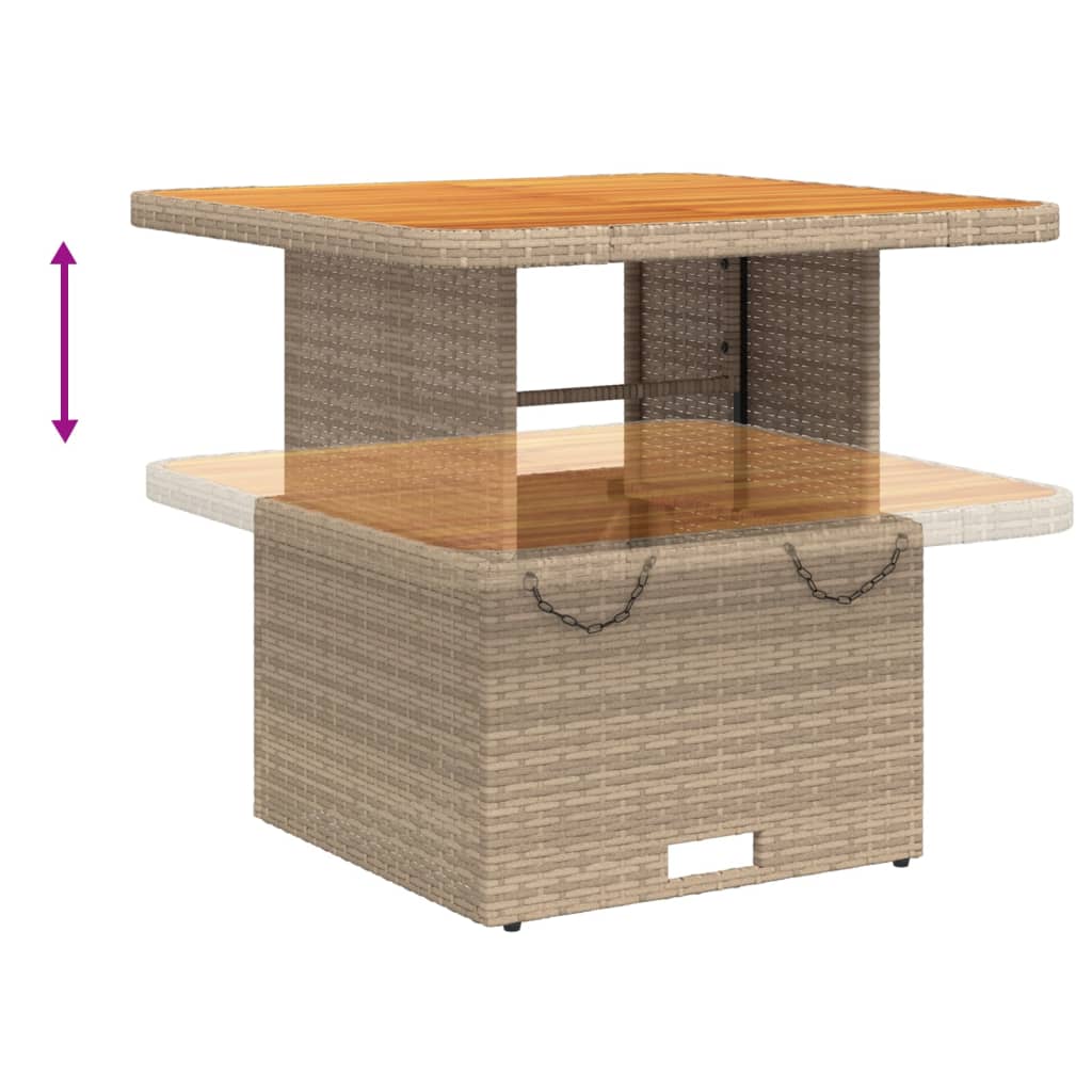 Matgrupp För Trädgården Med Dynor 5 Delar Beige Konstrotting