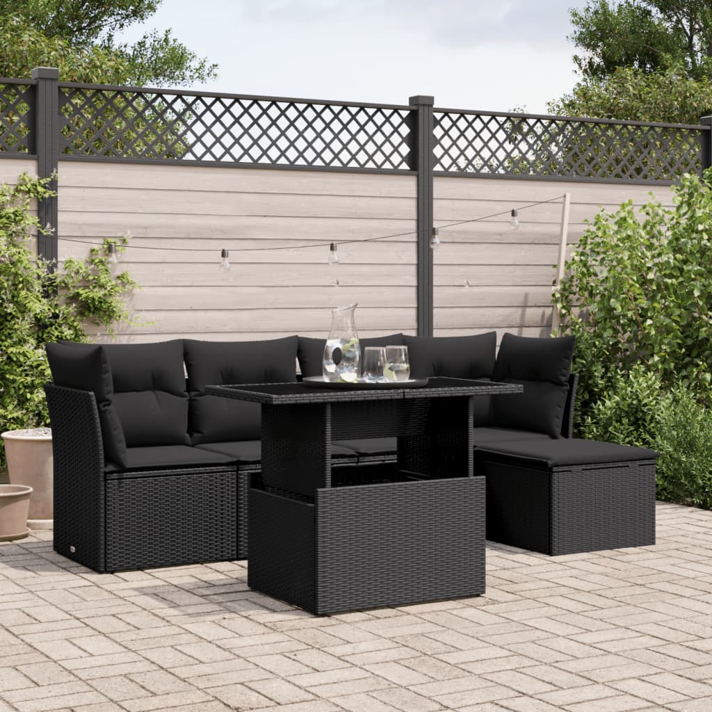 Loungegrupp Med Dynor 6 Delar Konstrotting