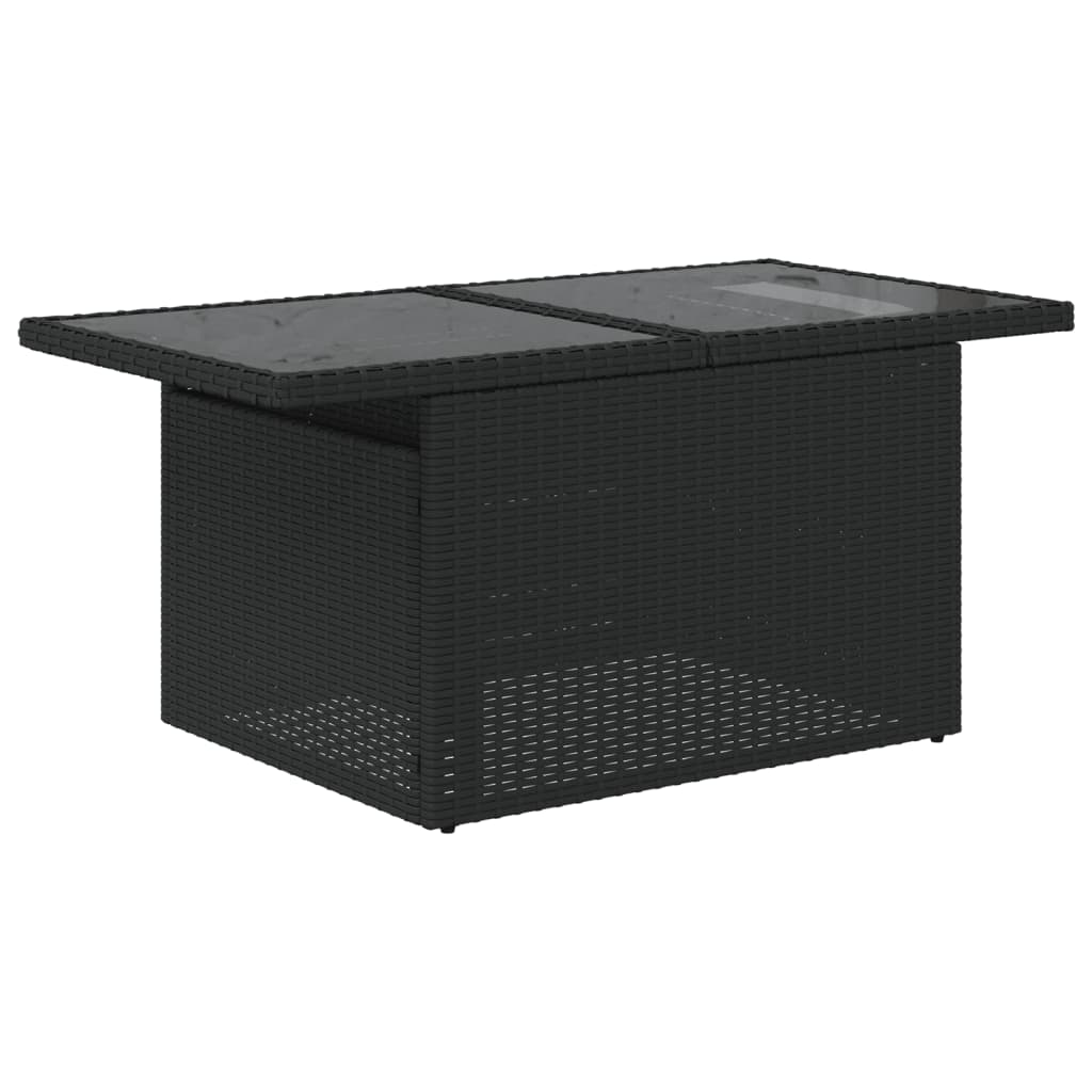 Loungegrupp 10 Delar Med Svarta Dynor Konstrotting