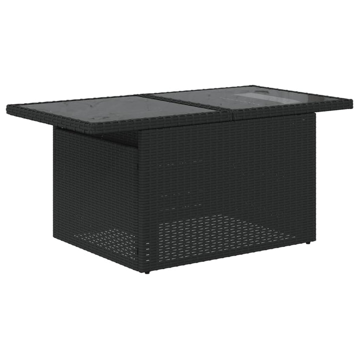 Loungegrupp 10 Delar Med Svarta Dynor Konstrotting