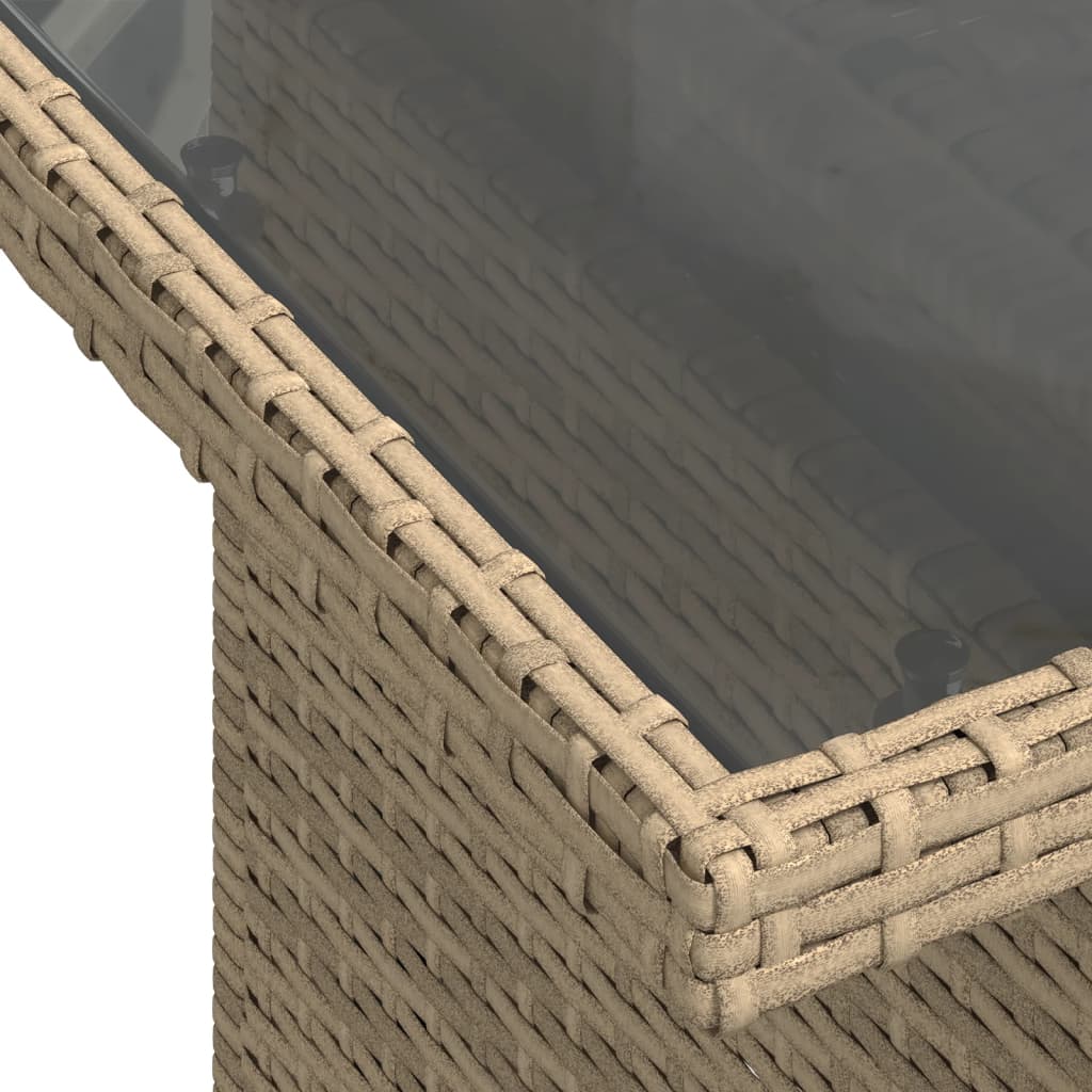 Soffgrupp För Trädgård Med Dynor 10 Delar Beige Konstrotting