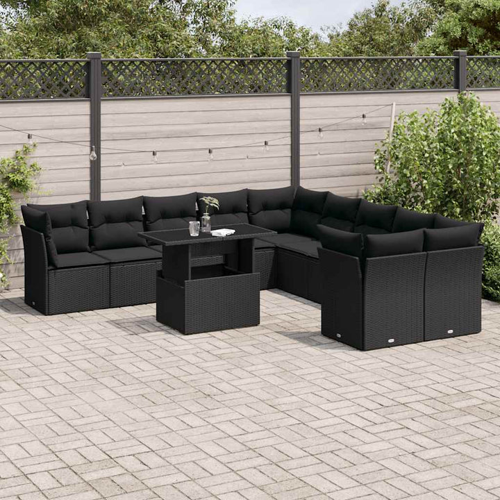 Loungegrupp För Trädgården M. Dynor 11 Delar Konstrotting