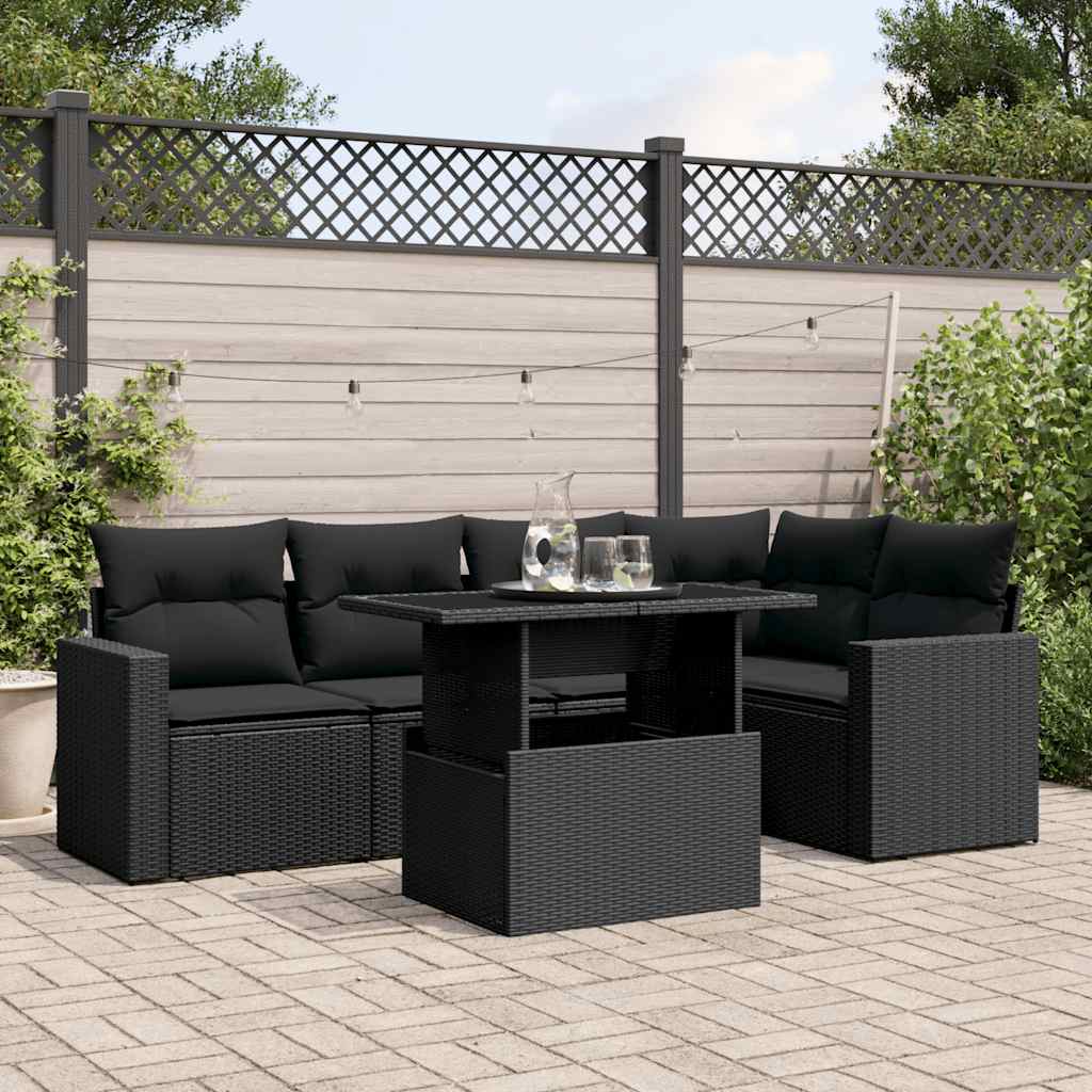 Loungegrupp Med Dynor 6 Delar Konstrotting
