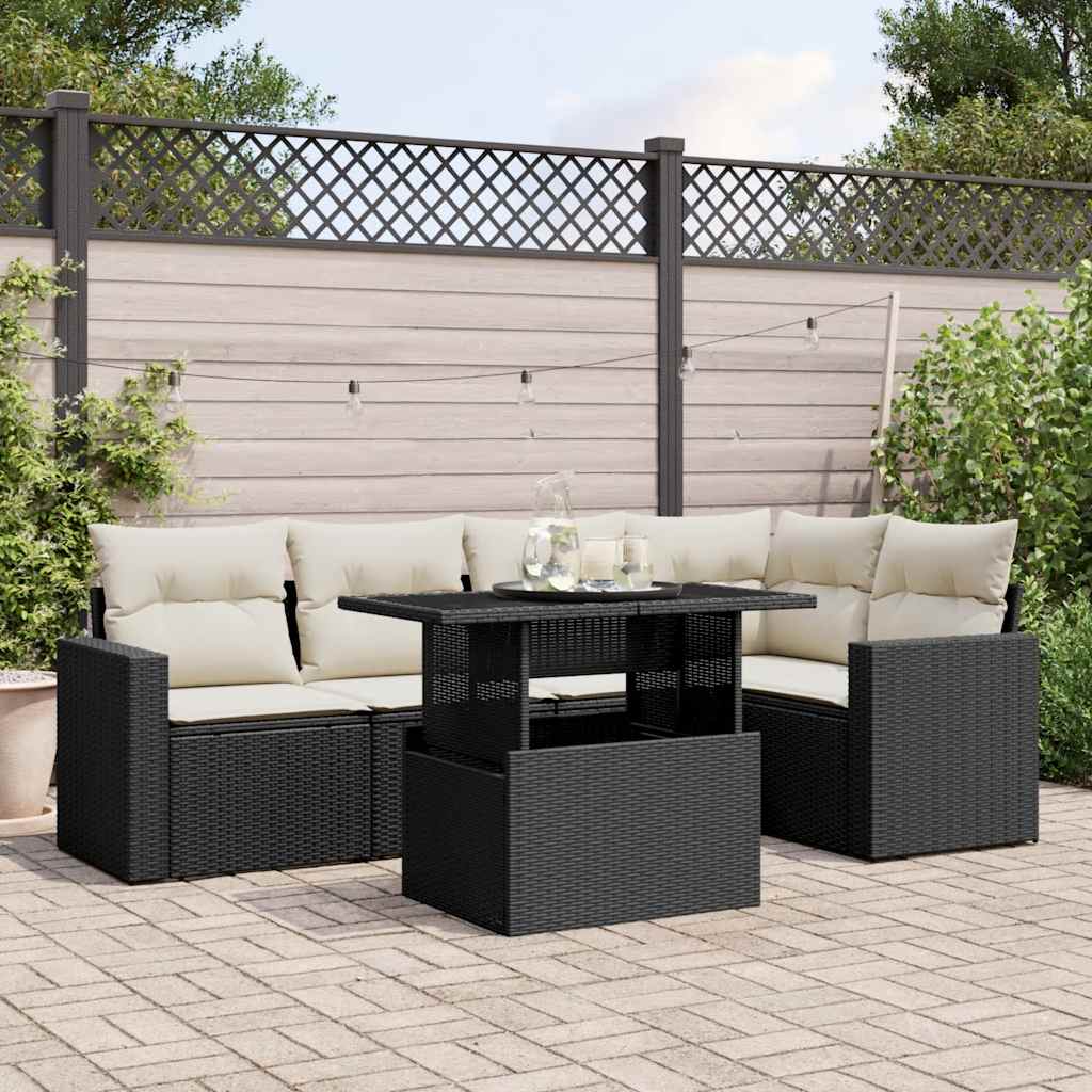 Loungegrupp Med Dynor 6 Delar Konstrotting