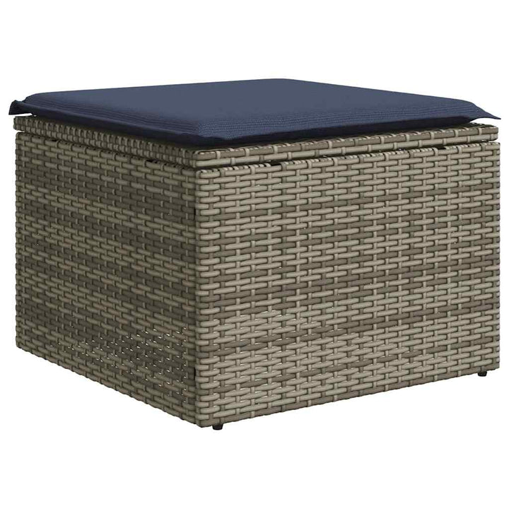 8 Delar Trädgårdssoffgrupp Med Dynor Polyrotting
