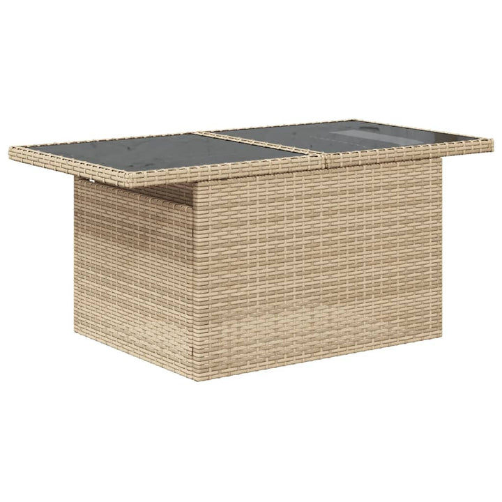 Matgrupp För Trädgården Med Dynor 7 Delar Beige Konstrotting