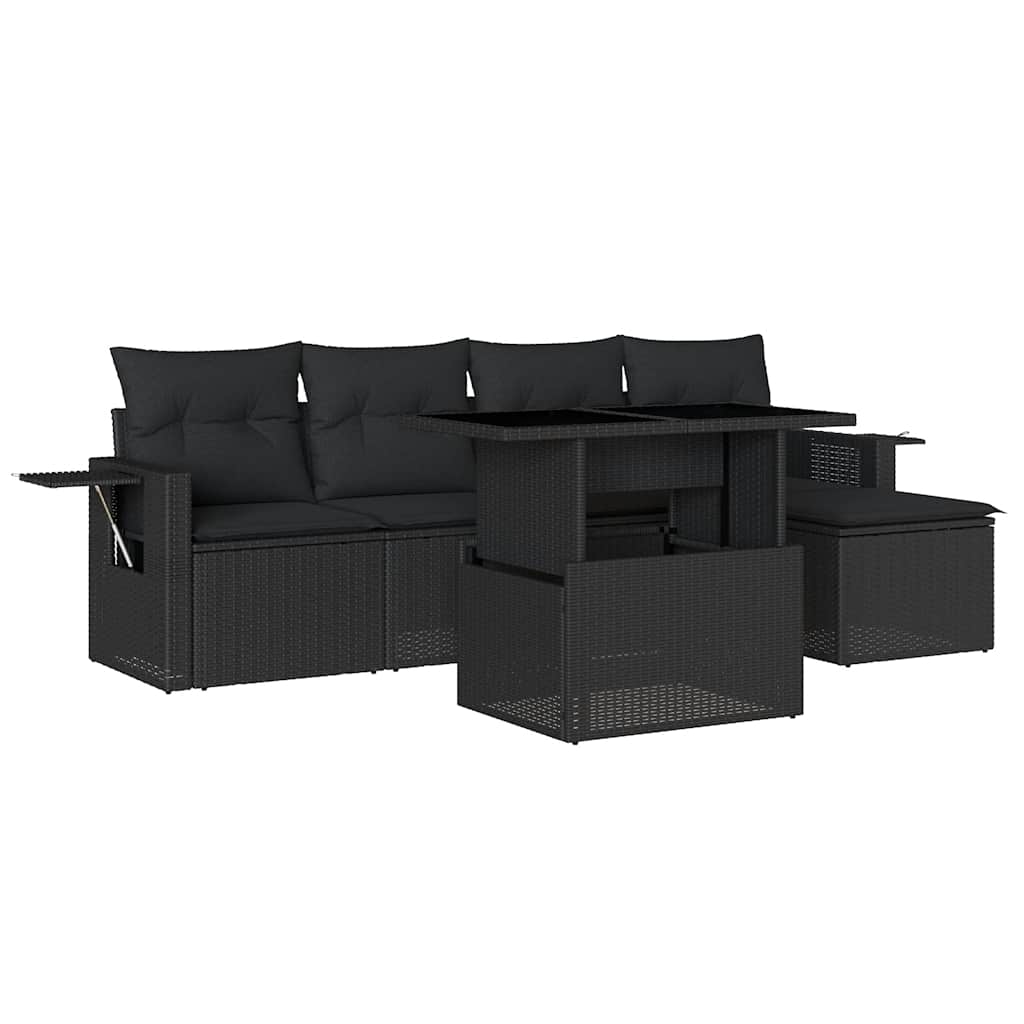 Loungegrupp Med Dynor 6 Delar Konstrotting