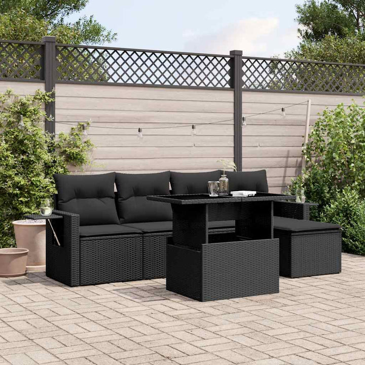 Loungegrupp Med Dynor 6 Delar Konstrotting