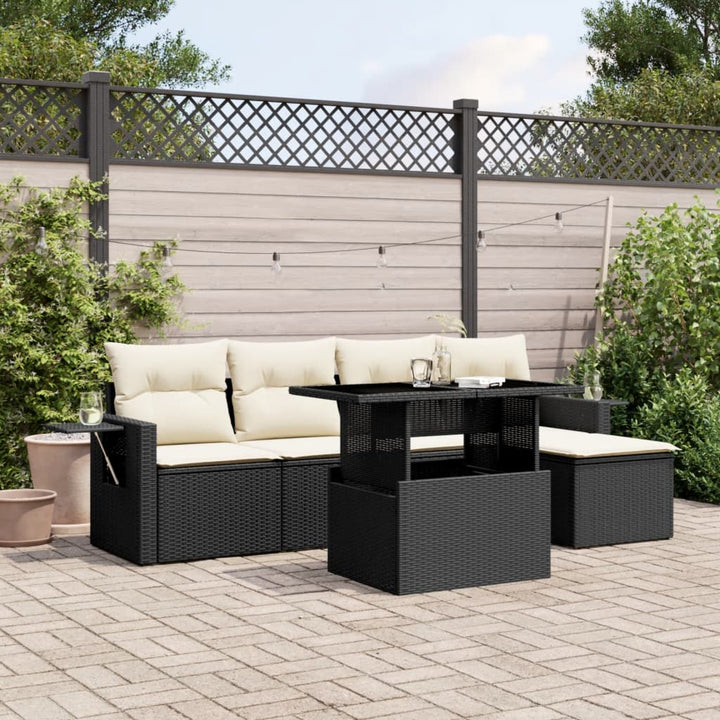 Loungegrupp Med Dynor 6 Delar Konstrotting