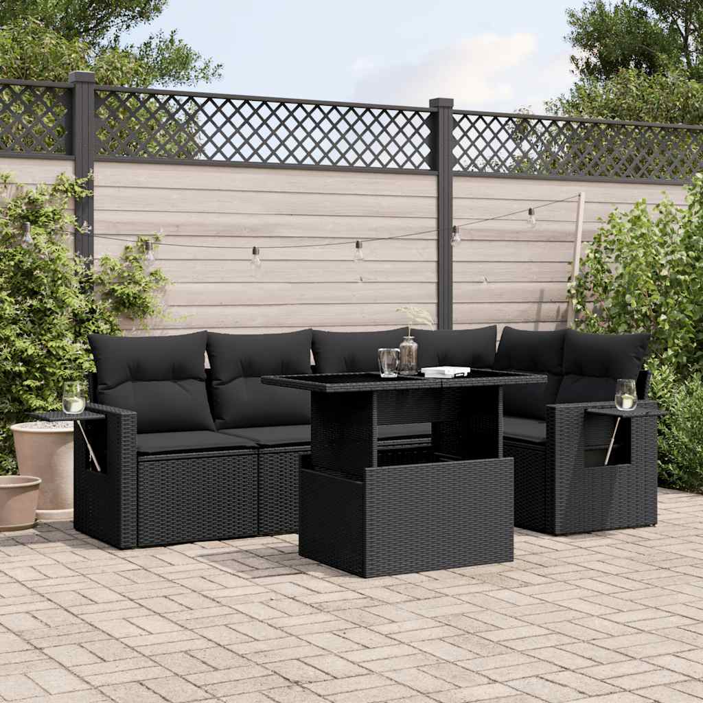 Loungegrupp Med Dynor 6 Delar Konstrotting