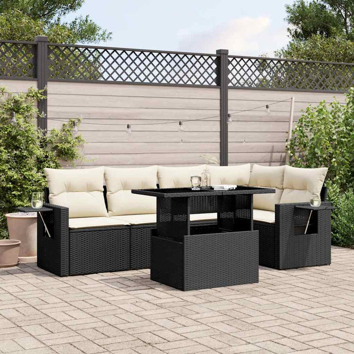 Loungegrupp Med Dynor 6 Delar Konstrotting