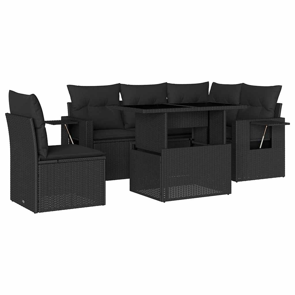 Loungegrupp Med Dynor 6 Delar Konstrotting