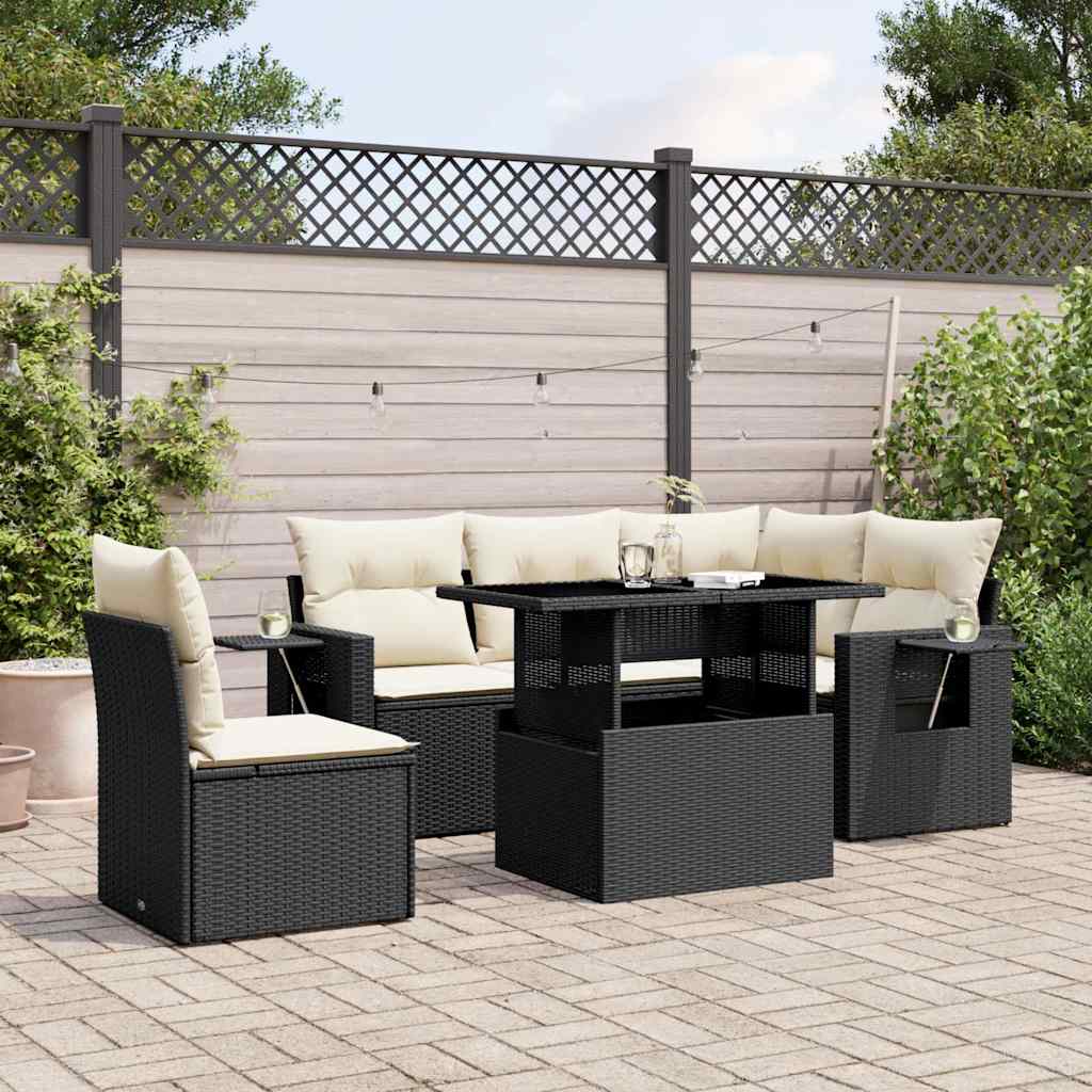 Loungegrupp Med Dynor 6 Delar Konstrotting