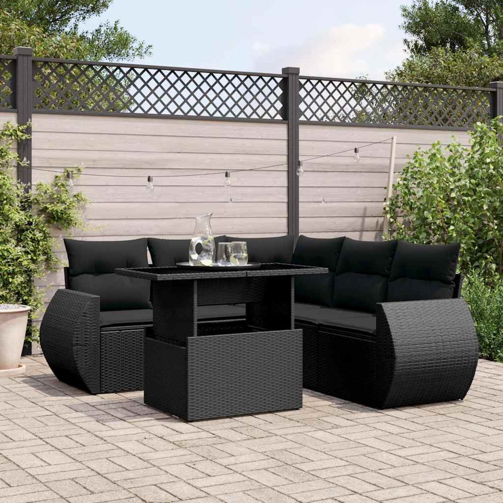 Loungegrupp Med Dynor 6 Delar Konstrotting