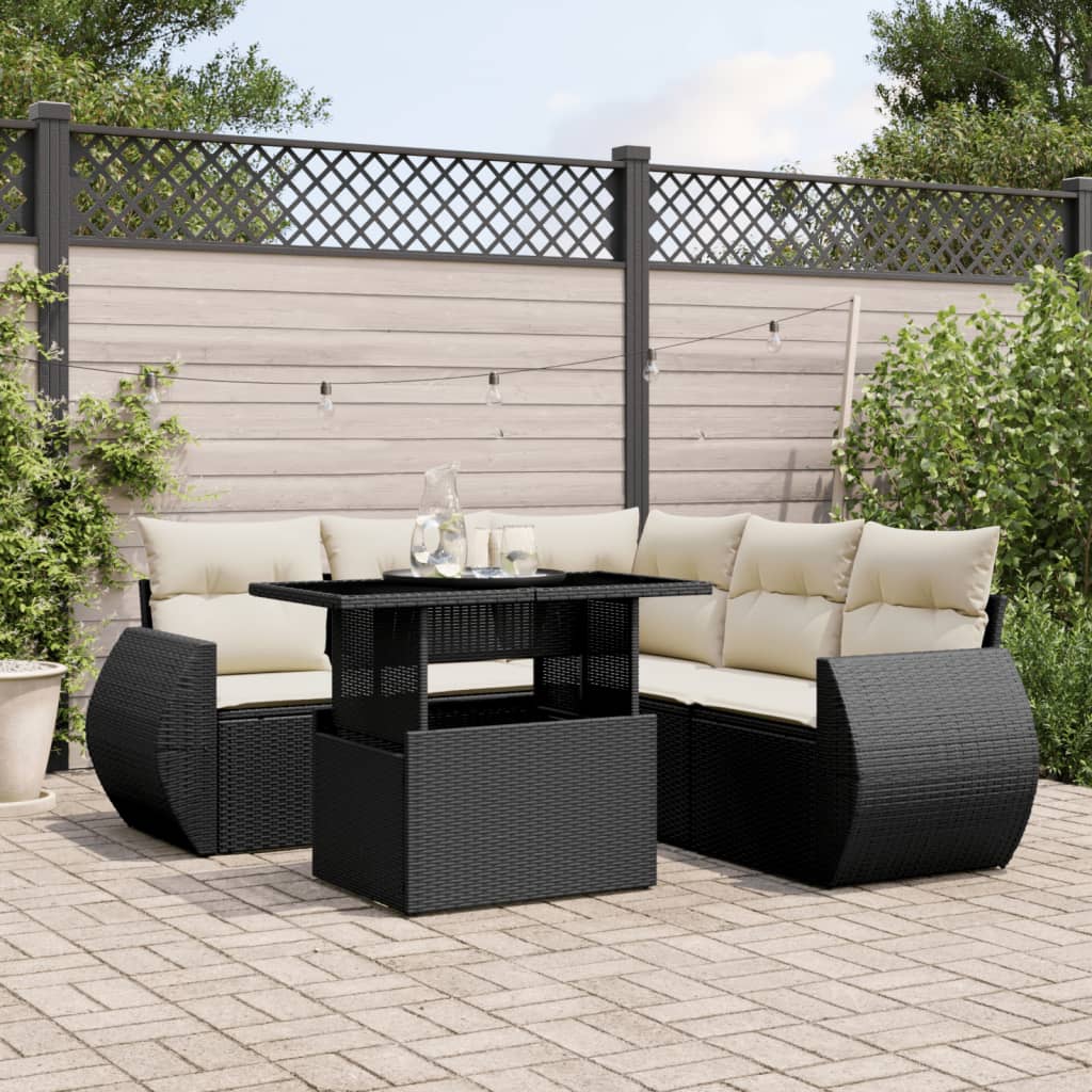 Loungegrupp Med Dynor 6 Delar Konstrotting
