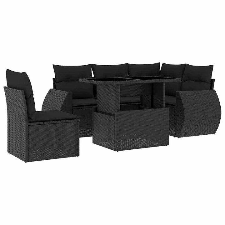 Loungegrupp Med Dynor 6 Delar Konstrotting