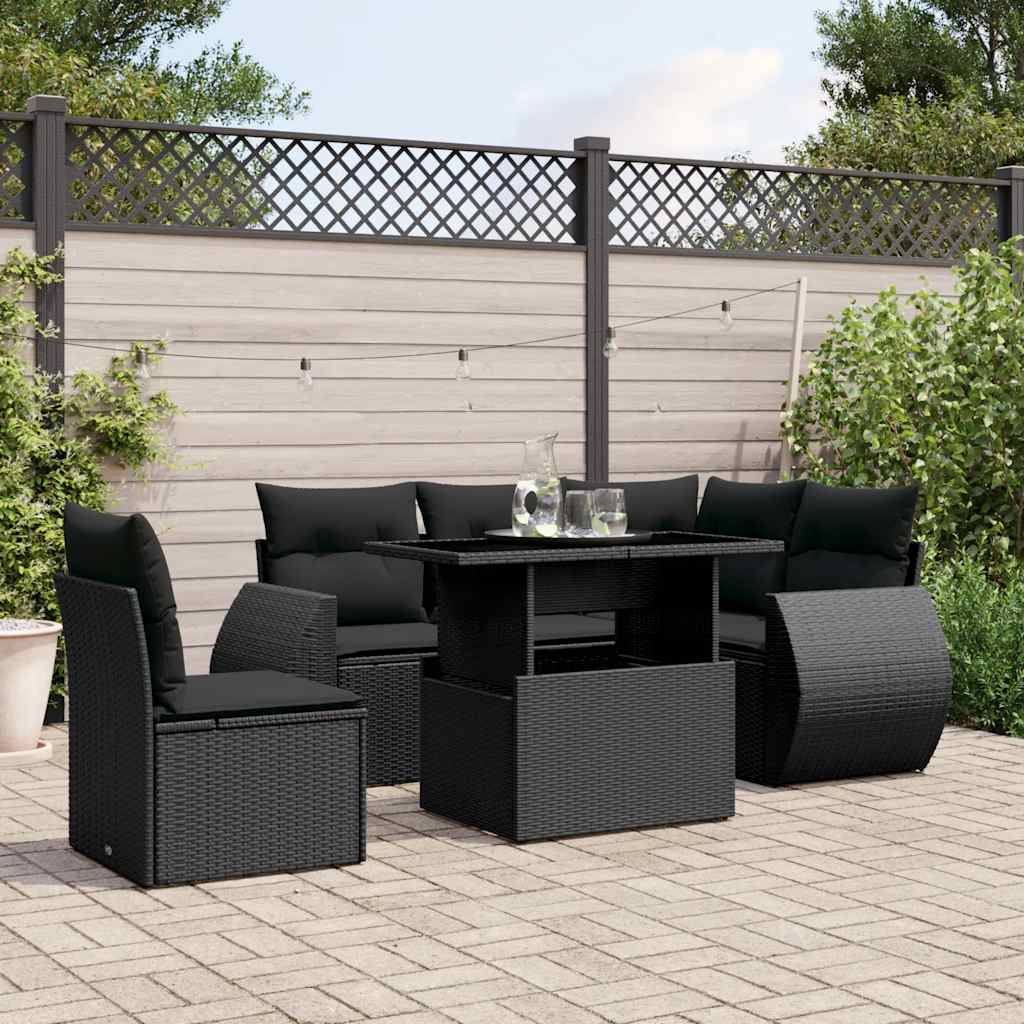 Loungegrupp Med Dynor 6 Delar Konstrotting