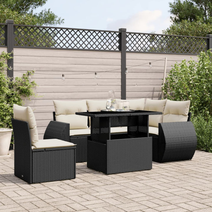 Loungegrupp Med Dynor 6 Delar Konstrotting