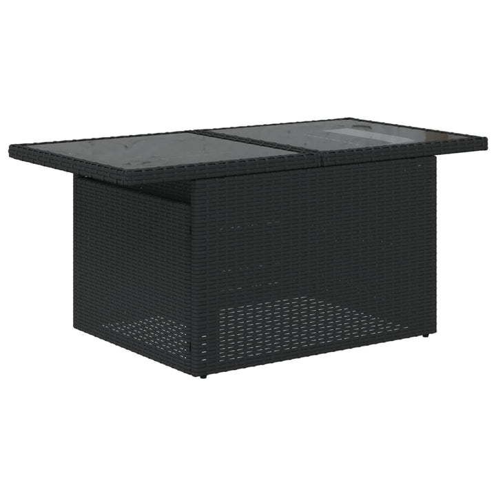 Loungegrupp 10 Delar Med Svarta Dynor Konstrotting