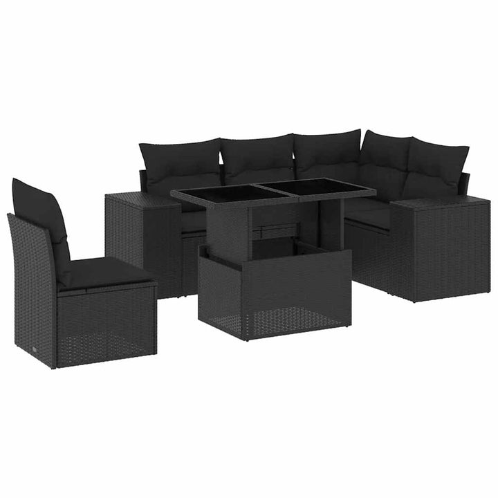 Loungegrupp Med Dynor 6 Delar Konstrotting