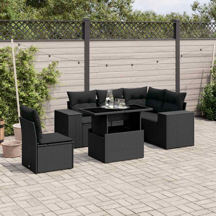 Loungegrupp Med Dynor 6 Delar Konstrotting