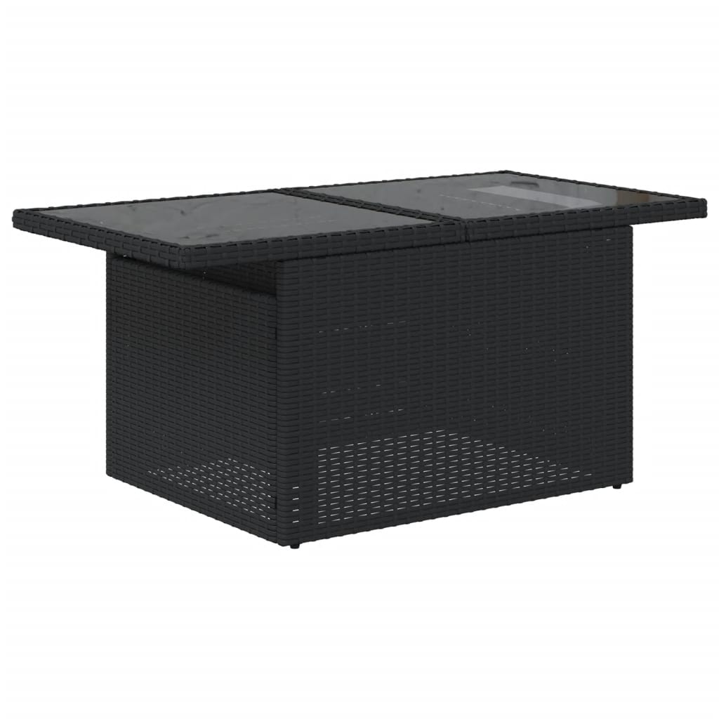 Loungegrupp 10 Delar Med Svarta Dynor Konstrotting