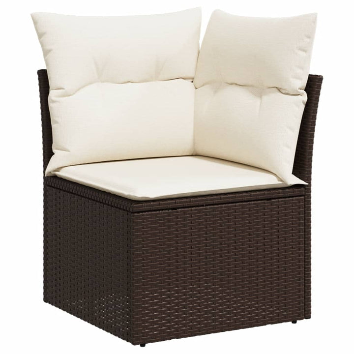 Loungegrupp 10 Delar Med Brun Dynor Konstrotting